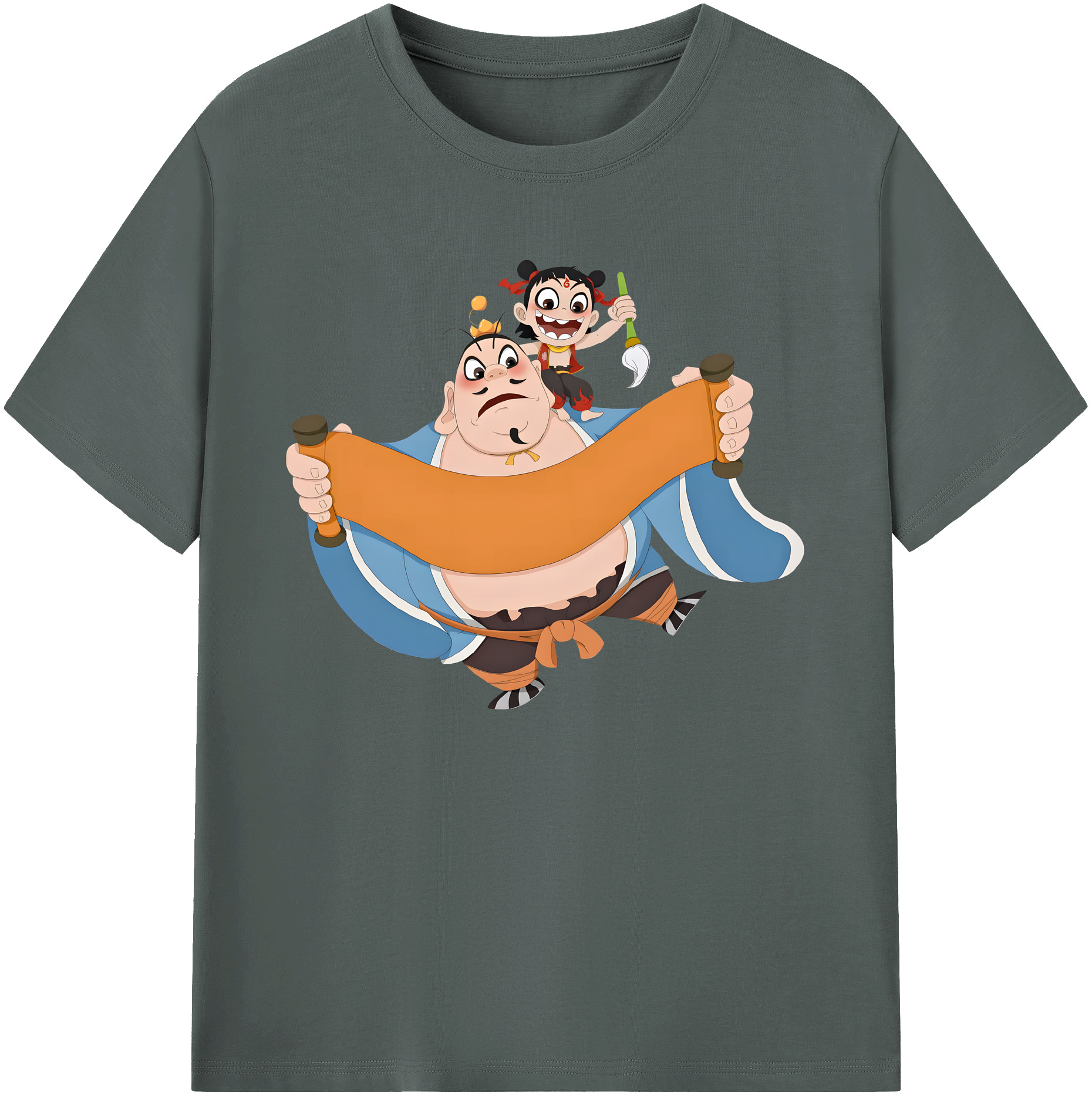 （画像用） Ne Zha 2 ナタ 魔童の大暴れ 綿100％ メンズ半袖Tシャツ｜肌触りやわらか＆通気性